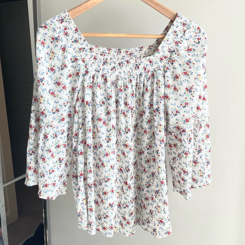 Flowy floral top - Chaps - oversized small